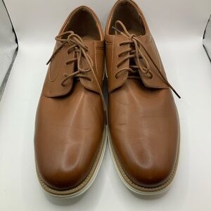 Van Heusen Men's Loreno Oxford Cognac Lace Up Shoes - 11M